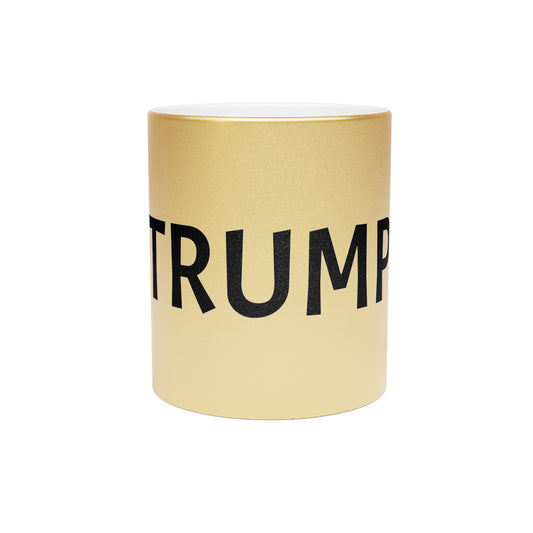 Gold Donald Trump Metallic Mug - Political Coffee Cup, MAGA Gift, President