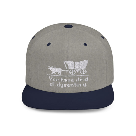 Flat Bill Snapback Oregon Trail Game Bad Day Hat, Cap, Baseball Cap, Gamer Gift,